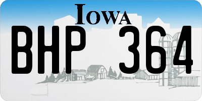 IA license plate BHP364