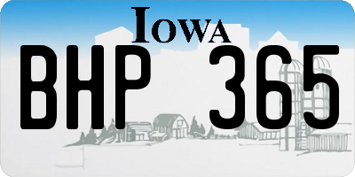 IA license plate BHP365