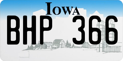 IA license plate BHP366
