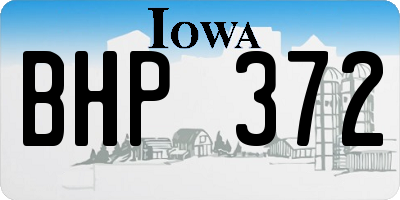 IA license plate BHP372