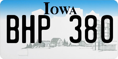 IA license plate BHP380