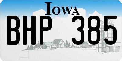 IA license plate BHP385