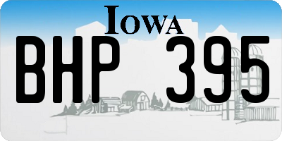 IA license plate BHP395