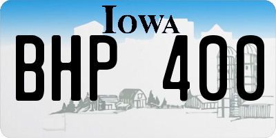 IA license plate BHP400