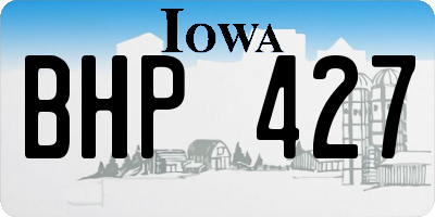 IA license plate BHP427