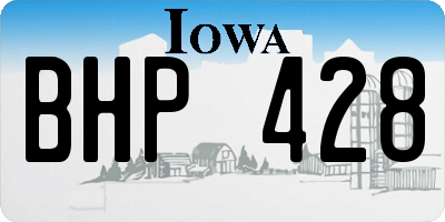 IA license plate BHP428
