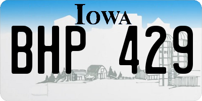 IA license plate BHP429