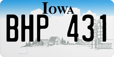 IA license plate BHP431