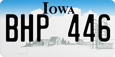 IA license plate BHP446