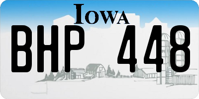 IA license plate BHP448