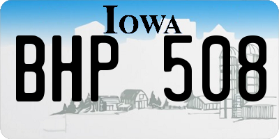 IA license plate BHP508