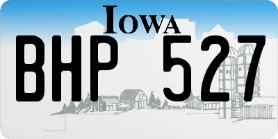 IA license plate BHP527