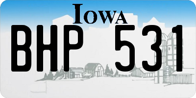IA license plate BHP531