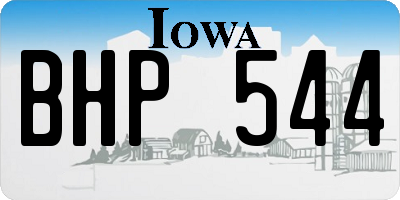 IA license plate BHP544