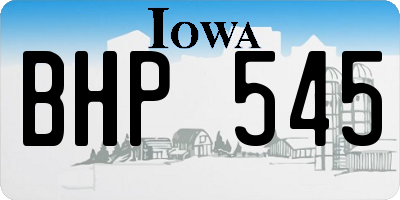 IA license plate BHP545