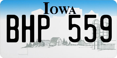 IA license plate BHP559