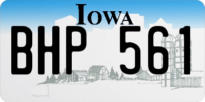 IA license plate BHP561