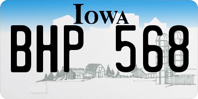 IA license plate BHP568