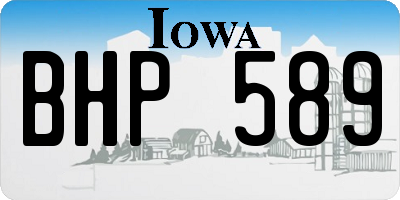 IA license plate BHP589