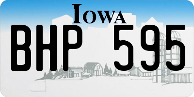 IA license plate BHP595