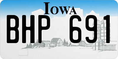 IA license plate BHP691