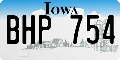 IA license plate BHP754
