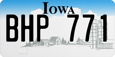 IA license plate BHP771