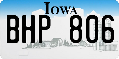 IA license plate BHP806
