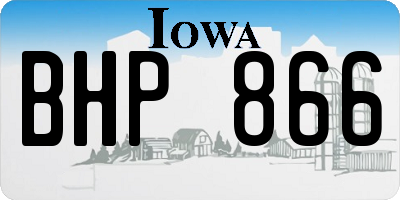 IA license plate BHP866