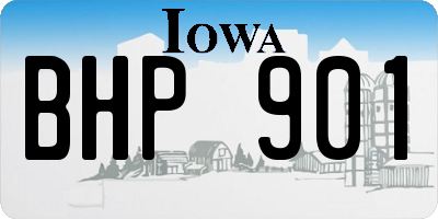 IA license plate BHP901