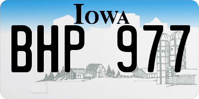 IA license plate BHP977
