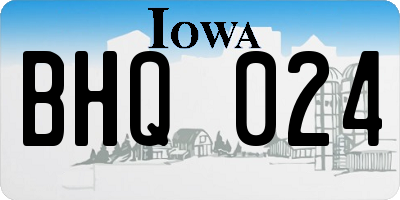 IA license plate BHQ024