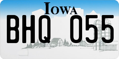 IA license plate BHQ055