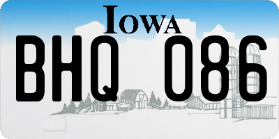 IA license plate BHQ086