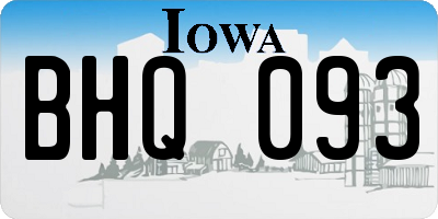 IA license plate BHQ093