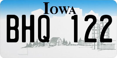 IA license plate BHQ122