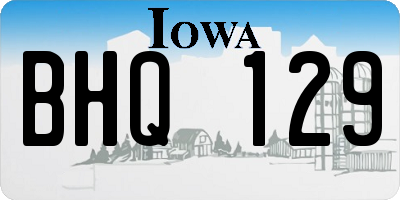 IA license plate BHQ129