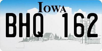 IA license plate BHQ162