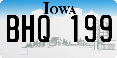IA license plate BHQ199