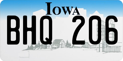 IA license plate BHQ206