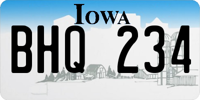 IA license plate BHQ234