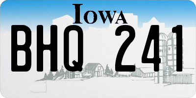 IA license plate BHQ241