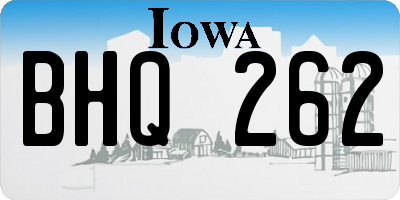 IA license plate BHQ262