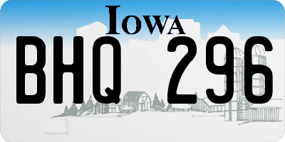 IA license plate BHQ296