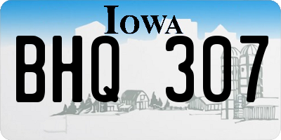 IA license plate BHQ307