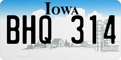 IA license plate BHQ314
