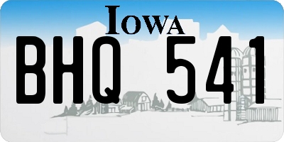 IA license plate BHQ541