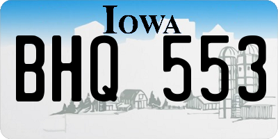 IA license plate BHQ553