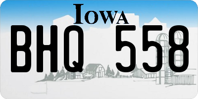 IA license plate BHQ558