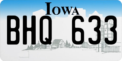 IA license plate BHQ633